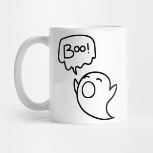 Cute Ghost Minimalist Aesthetic Halloween Design Mug